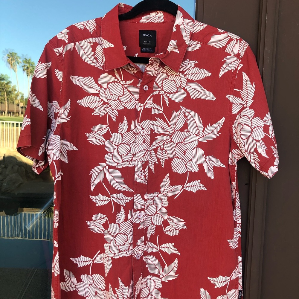 RVCA Bora SS Short Sleeve Shirt M501PRBO Small